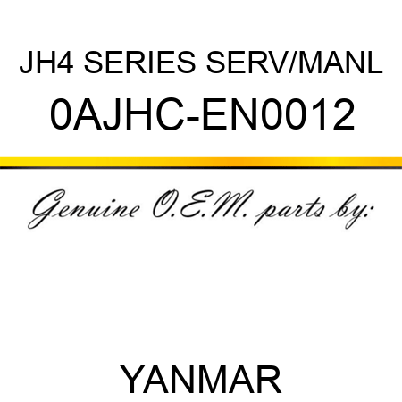 JH4 SERIES SERV/MANL 0AJHC-EN0012