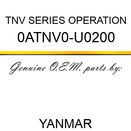 TNV SERIES OPERATION 0ATNV0-U0200