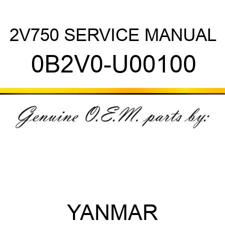 2V750 SERVICE MANUAL 0B2V0-U00100