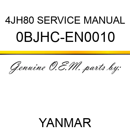 4JH80 SERVICE MANUAL 0BJHC-EN0010