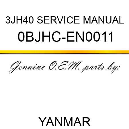 3JH40 SERVICE MANUAL 0BJHC-EN0011