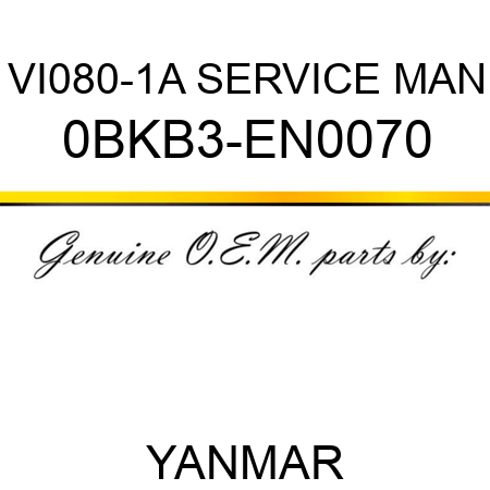 VI080-1A SERVICE MAN 0BKB3-EN0070