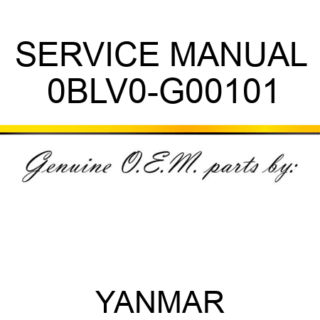 SERVICE MANUAL 0BLV0-G00101