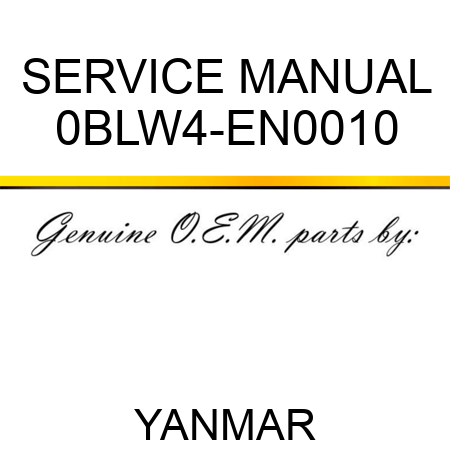 SERVICE MANUAL 0BLW4-EN0010