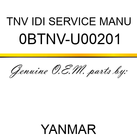 TNV IDI SERVICE MANU 0BTNV-U00201