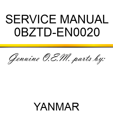 SERVICE MANUAL 0BZTD-EN0020