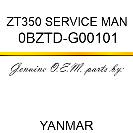 ZT350 SERVICE MAN 0BZTD-G00101