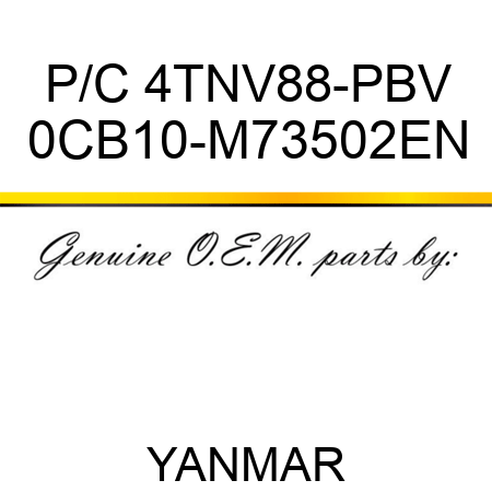 P/C 4TNV88-PBV 0CB10-M73502EN