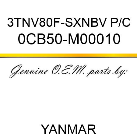 3TNV80F-SXNBV P/C 0CB50-M00010