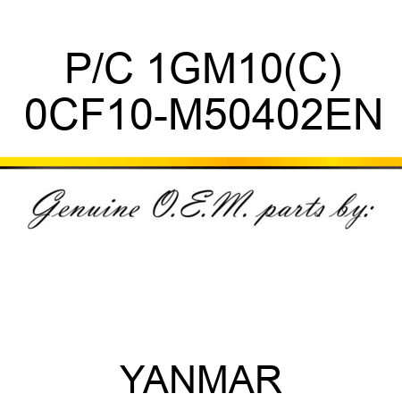 P/C 1GM10(C) 0CF10-M50402EN