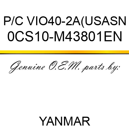 P/C VIO40-2A(US,AS,N 0CS10-M43801EN