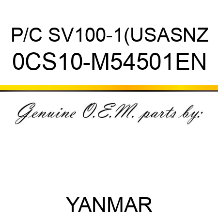 P/C SV100-1(US,AS,NZ 0CS10-M54501EN