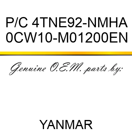 P/C 4TNE92-NMHA 0CW10-M01200EN