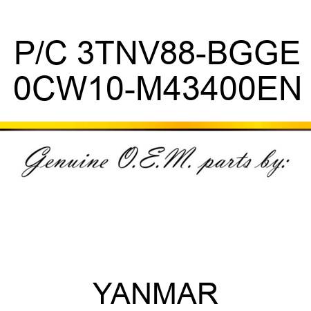 P/C 3TNV88-BGGE 0CW10-M43400EN