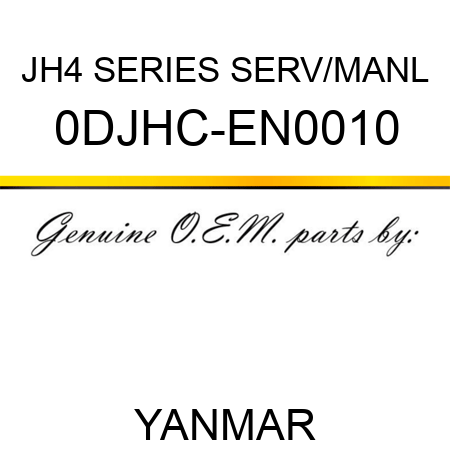 JH4 SERIES SERV/MANL 0DJHC-EN0010