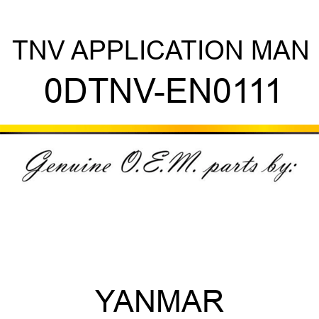 TNV APPLICATION MAN 0DTNV-EN0111