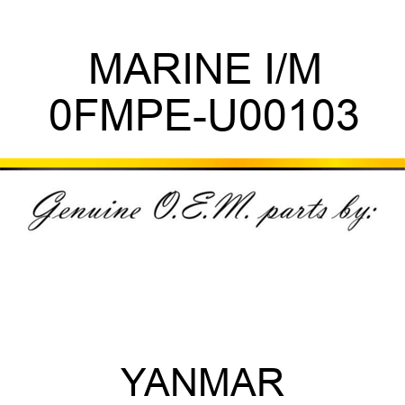 MARINE I/M 0FMPE-U00103