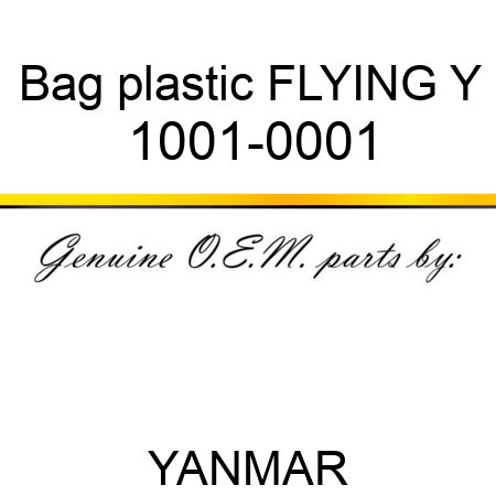 Bag plastic FLYING Y 1001-0001