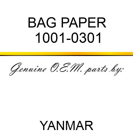 BAG PAPER 1001-0301