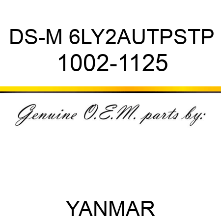 DS-M 6LY2AUTPSTP 1002-1125