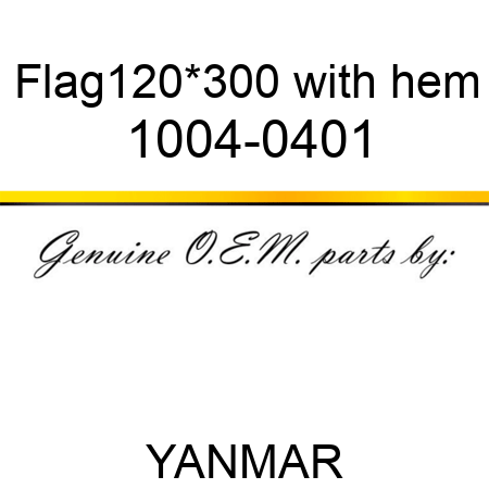 Flag120*300 with hem 1004-0401
