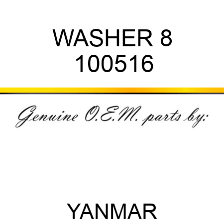 WASHER 8 100516