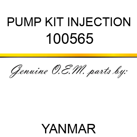 PUMP KIT, INJECTION 100565