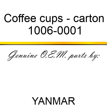 Coffee cups - carton 1006-0001