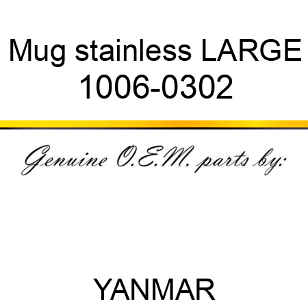 Mug, stainless LARGE 1006-0302