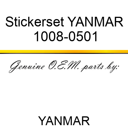 Stickerset YANMAR 1008-0501