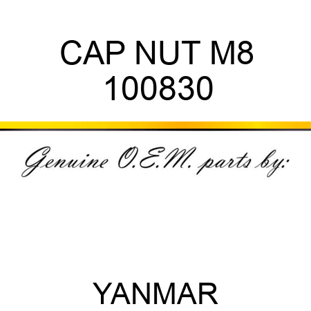 CAP, NUT M8 100830