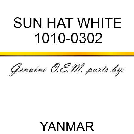 SUN HAT WHITE 1010-0302