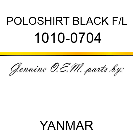 POLOSHIRT BLACK F/L 1010-0704