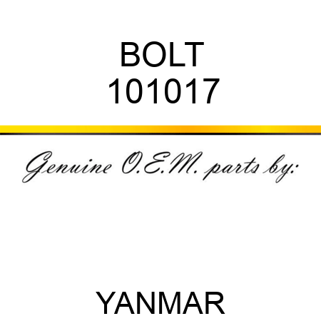 BOLT 101017
