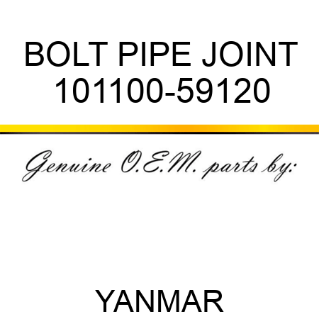 BOLT, PIPE JOINT 101100-59120