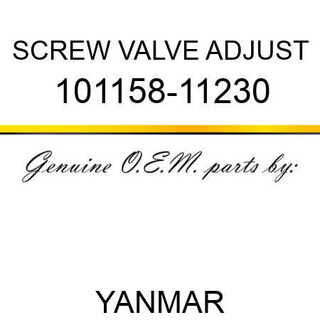 SCREW, VALVE ADJUST 101158-11230