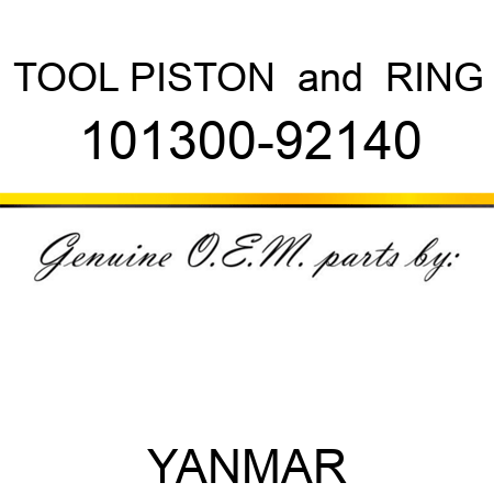 TOOL, PISTON & RING 101300-92140