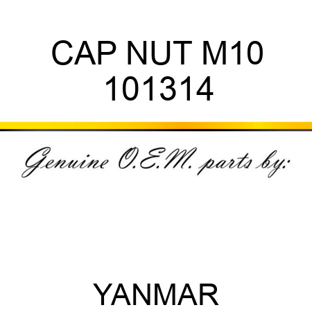 CAP, NUT M10 101314