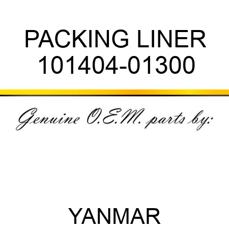 PACKING, LINER 101404-01300