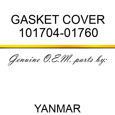 GASKET, COVER 101704-01760