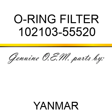 O-RING, FILTER 102103-55520