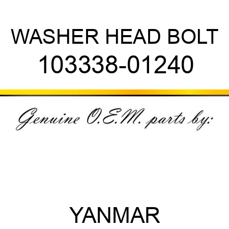 WASHER, HEAD BOLT 103338-01240