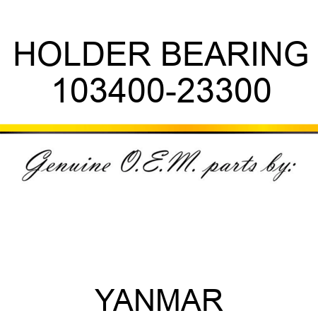 HOLDER, BEARING 103400-23300