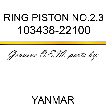RING, PISTON NO.2.3 103438-22100