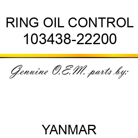RING, OIL CONTROL 103438-22200