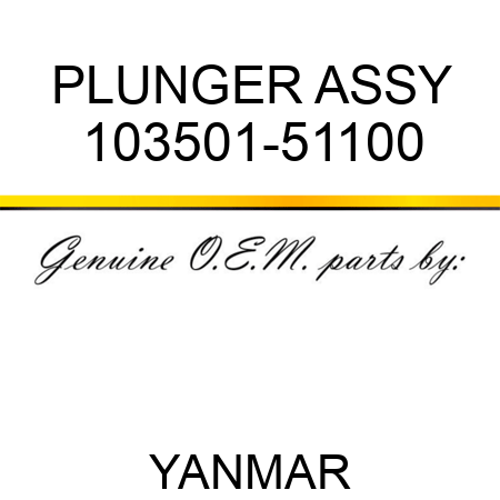 PLUNGER ASSY 103501-51100