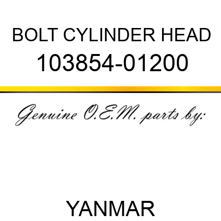 BOLT, CYLINDER HEAD 103854-01200