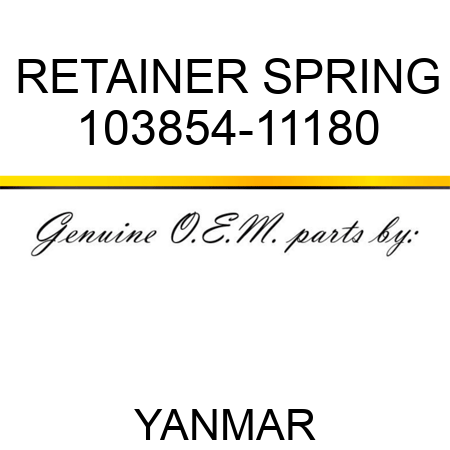 RETAINER, SPRING 103854-11180