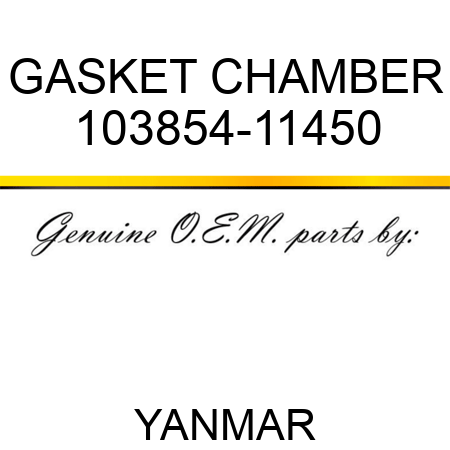 GASKET, CHAMBER 103854-11450