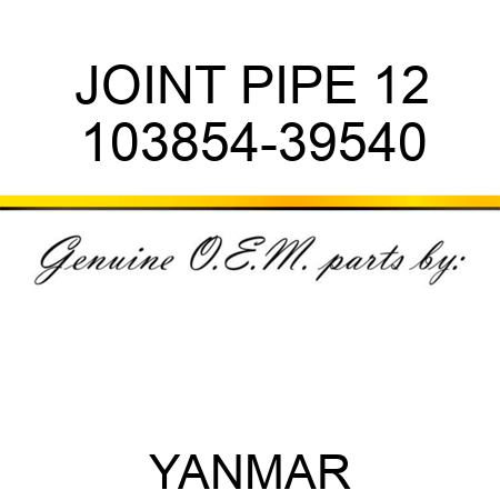 JOINT, PIPE 12 103854-39540